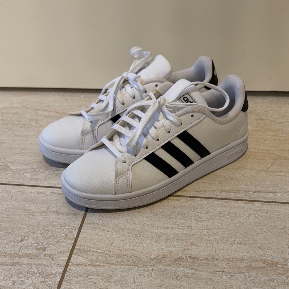 Adidas Classic White and Black Shoes
